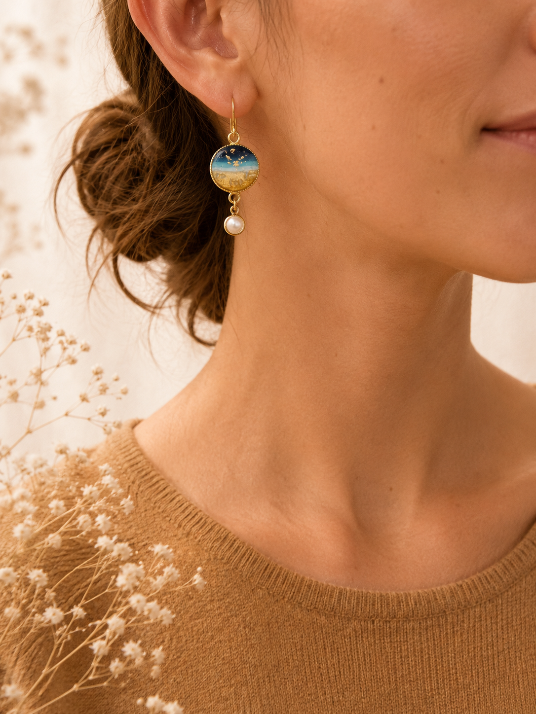 "Footprints in the Sand" Earrings