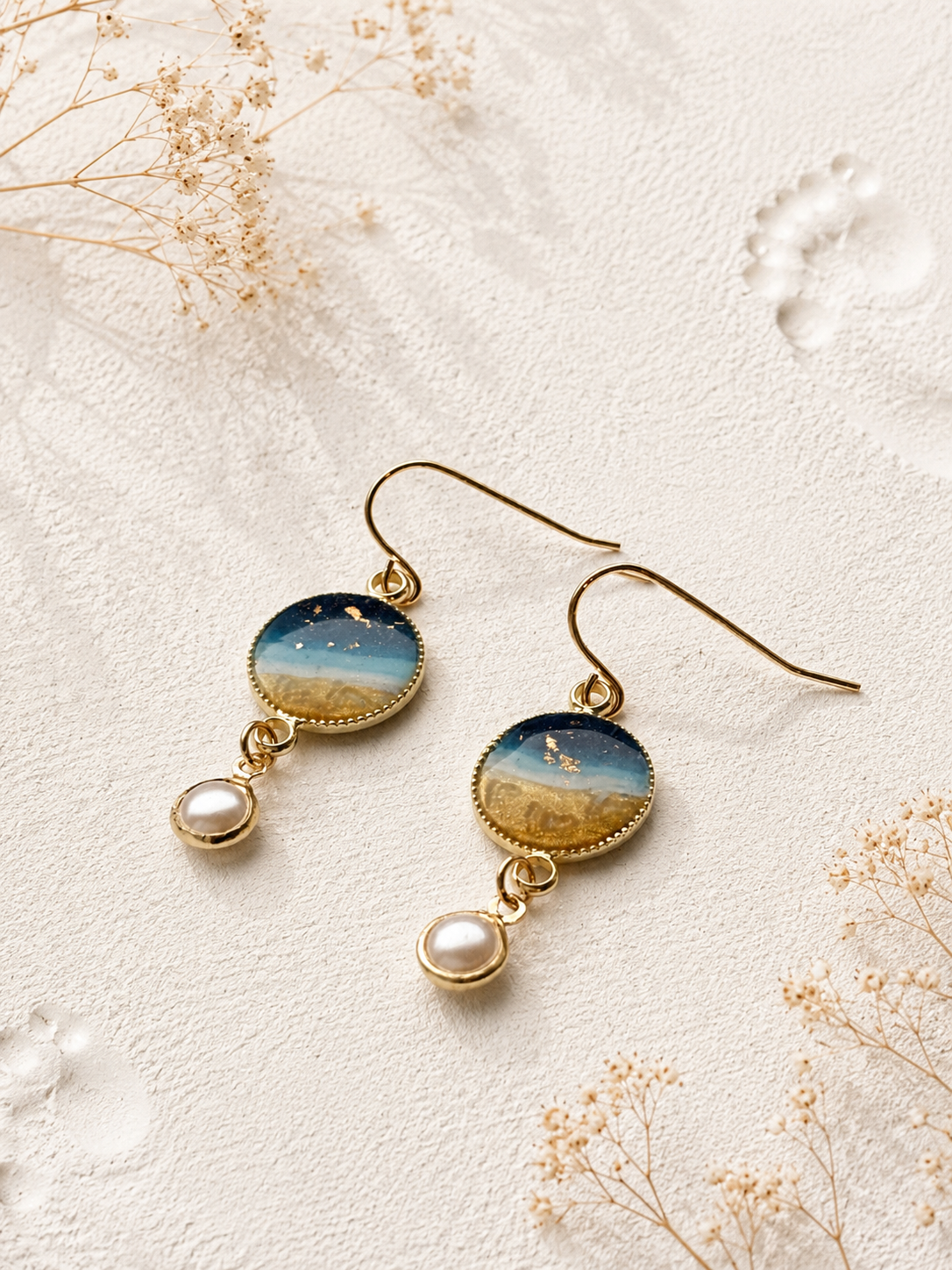 "Footprints in the Sand" Earrings